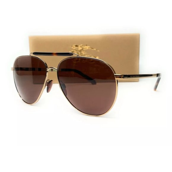 Burberry Men's Light Gold Brown Sunglasses! - Picture 1 of 3